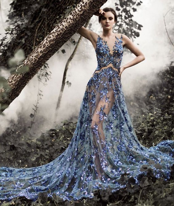 Beautiful blue online dresses for weddings