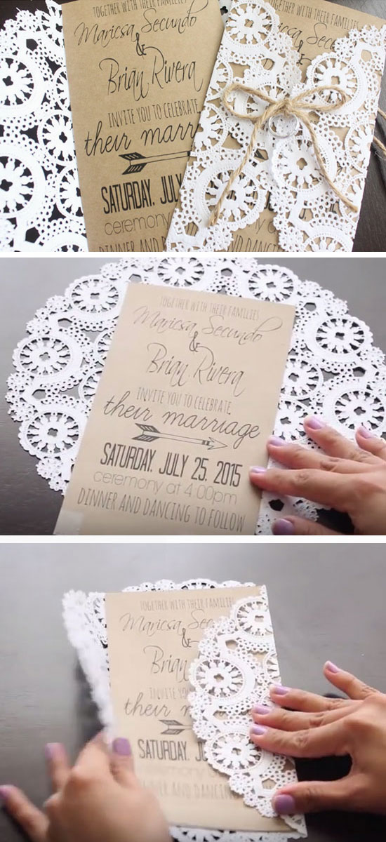 50 Unique DIY Wedding Invitation Ideas – Hi Miss Puff