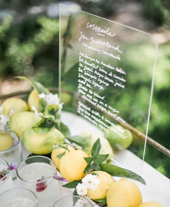 acrylic wedding decor