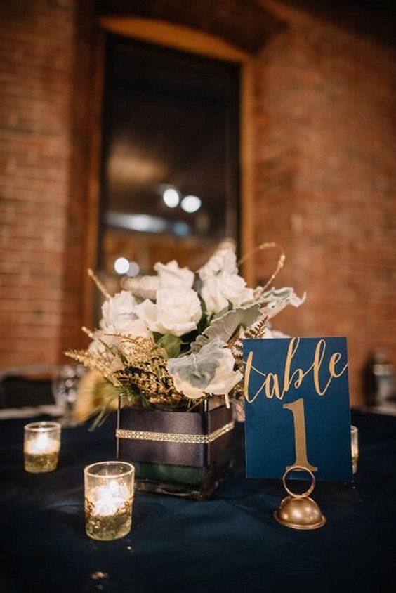 40 Navy Blue and Gold Wedding Ideas – Page 7 – Hi Miss Puff
