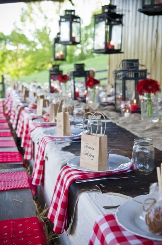Hanging lantern wedding decor