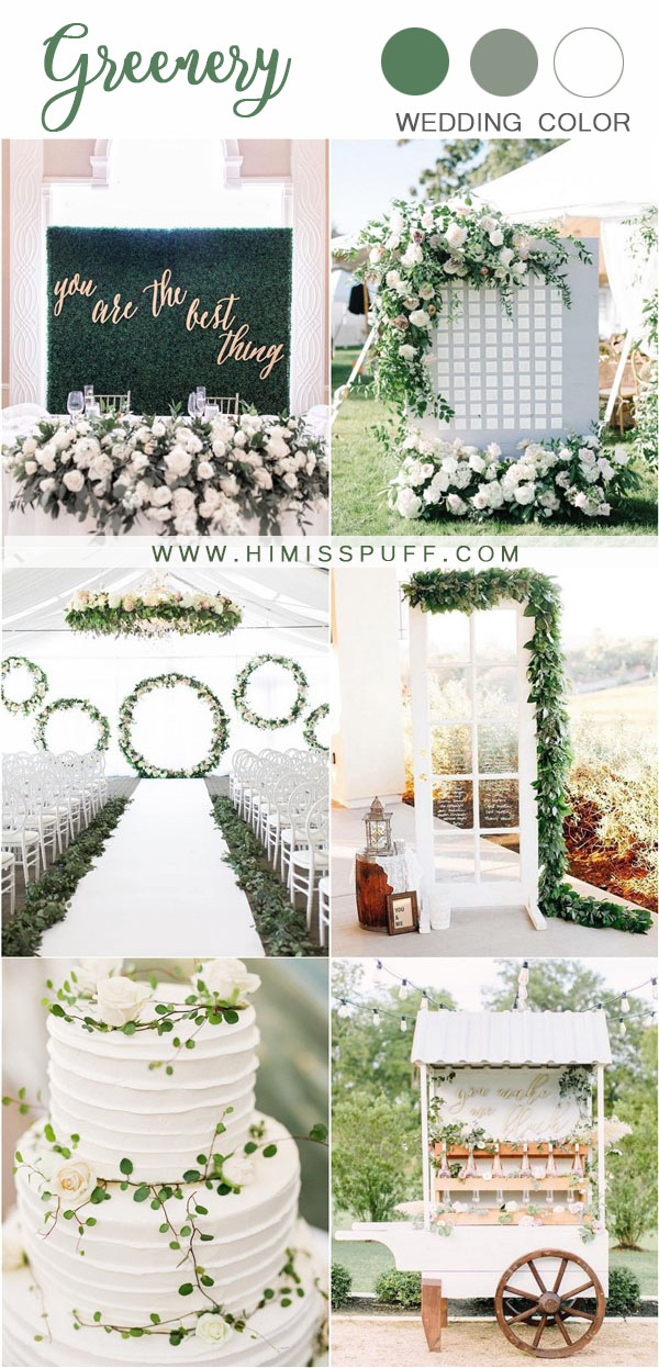 Greenery wedding color ideas and trends