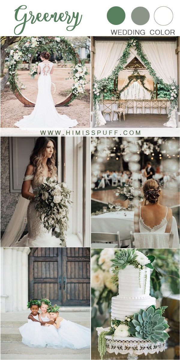 Greenery wedding color ideas and trends