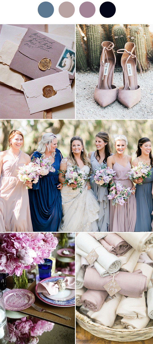 9 Dusty Blue Wedding Color Palettes That Will Totally