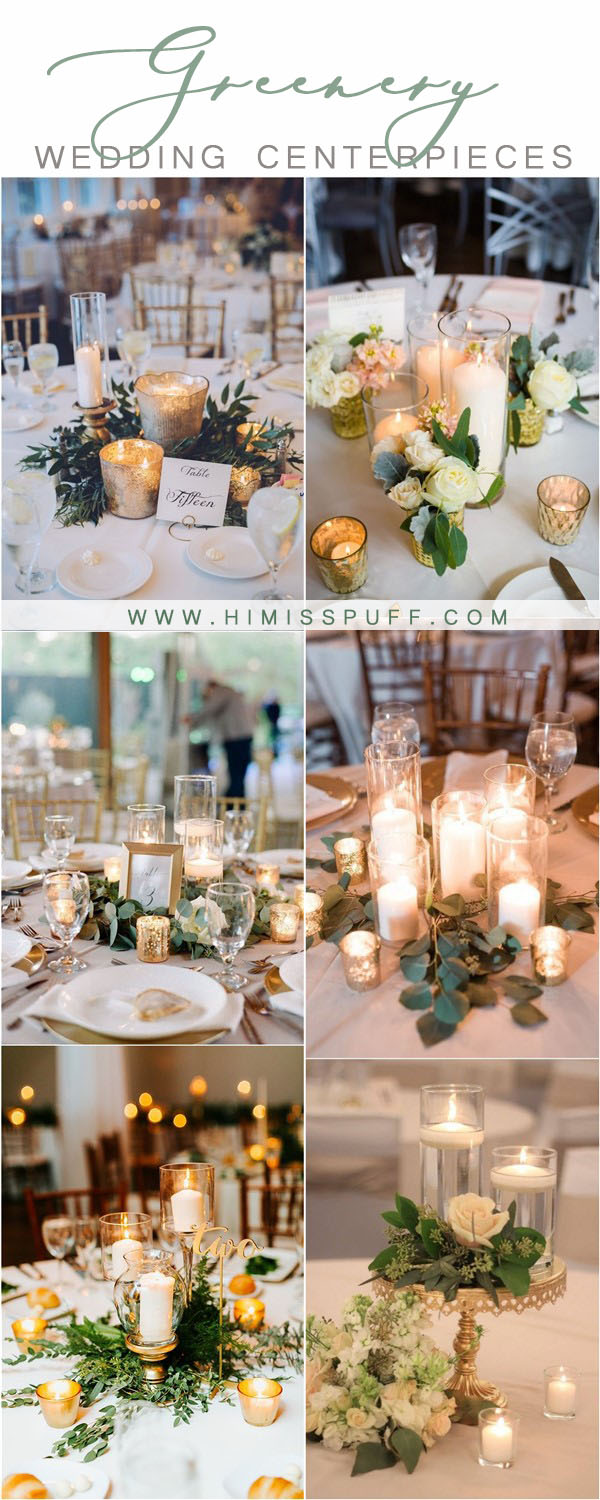 greenery wedding color ideas -greenery wedding centerpieces