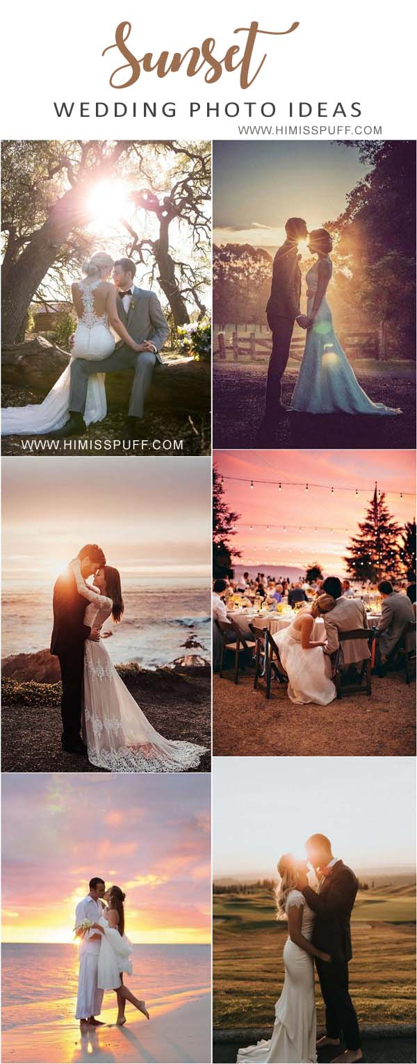 Sunset Wedding Photo Ideas