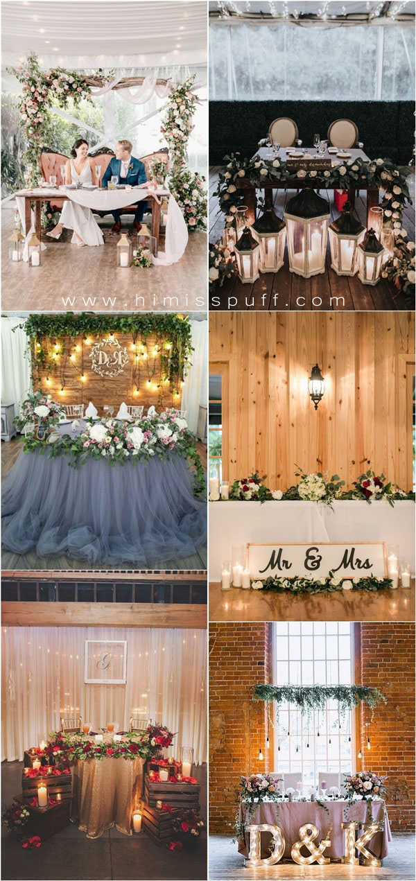 indoor sweetheart wedding table decor ideas