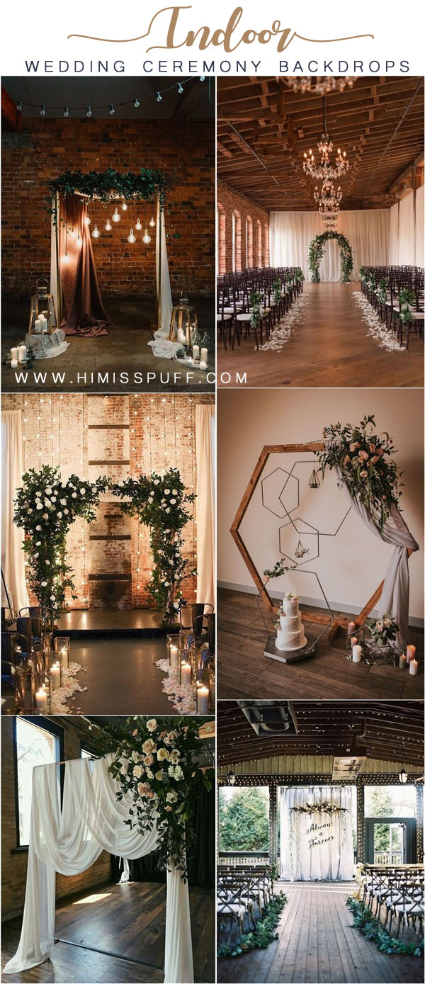 indoor wedding ceremony backdrop ideas