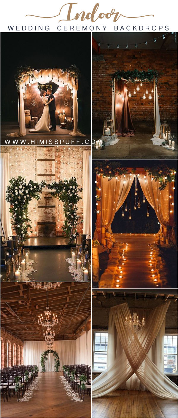 indoor wedding ceremony backdrop ideas