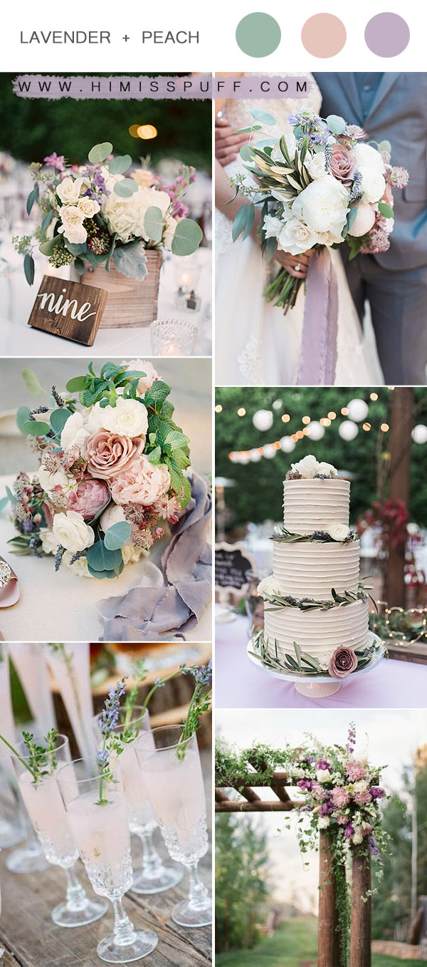 lavender liac and pink rustic spring and summer wedding colors