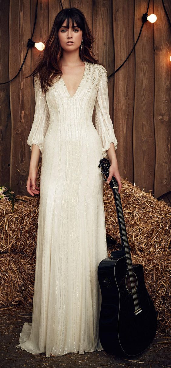 Jenny Packham Spring 2017 Wedding Dress with Long Sleeves