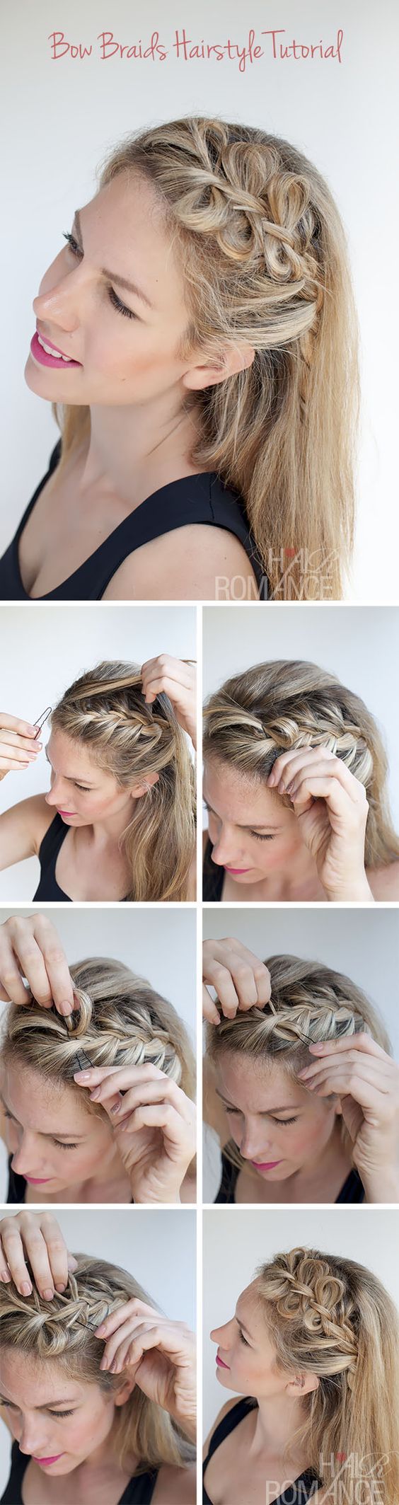 Bow braids hairstyle tutorial how to