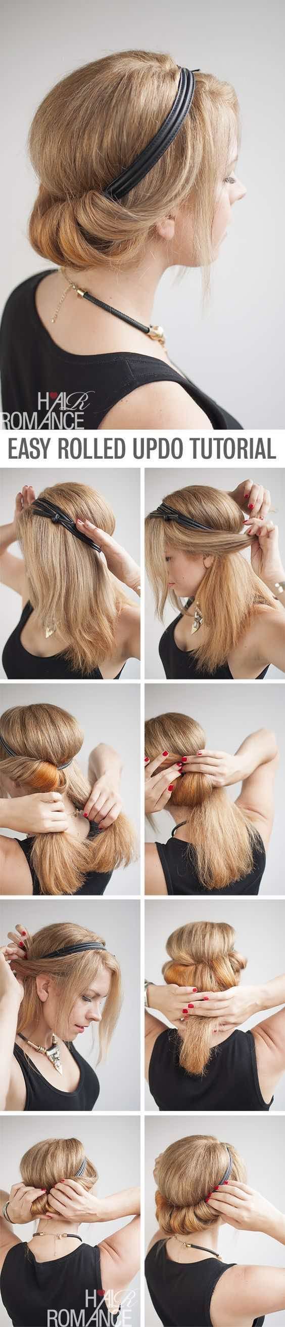 Hair Romance How to do a chic rolled updo