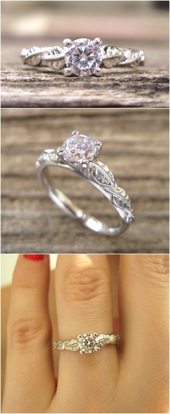 White Gold And Diamond Engagement Ring