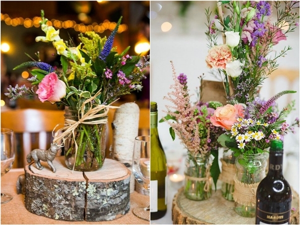 Rustic Country Wedding Centerpieces