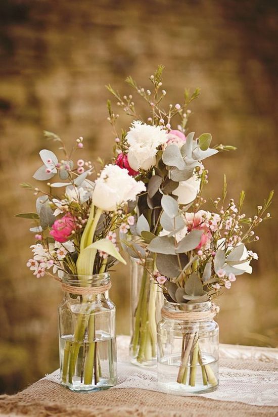 Rustic and Whimsical Wedding Centerpiece