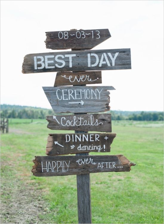 rustic farm wedding sign