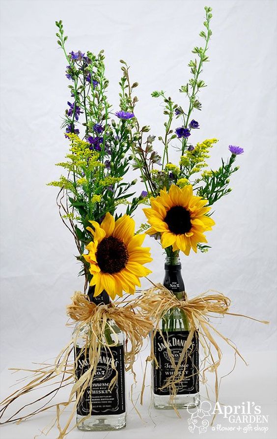 sunflower counrty wedding centerpieces