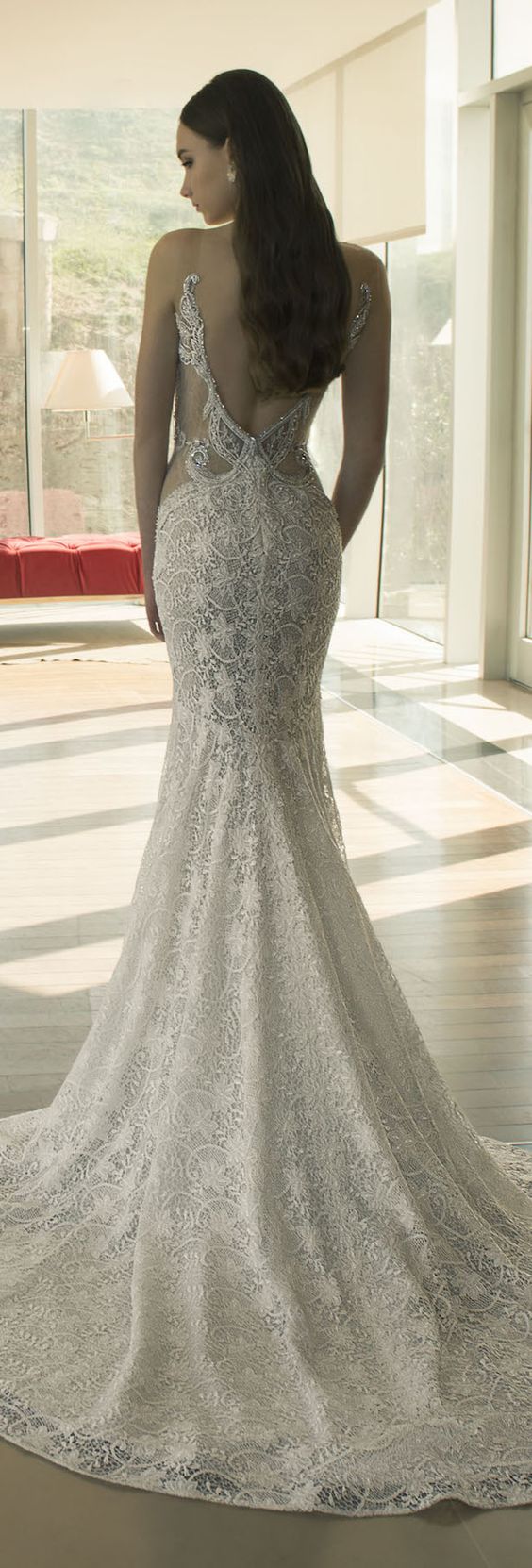 Dany Mizrachi 2016 backless lace bridal dress