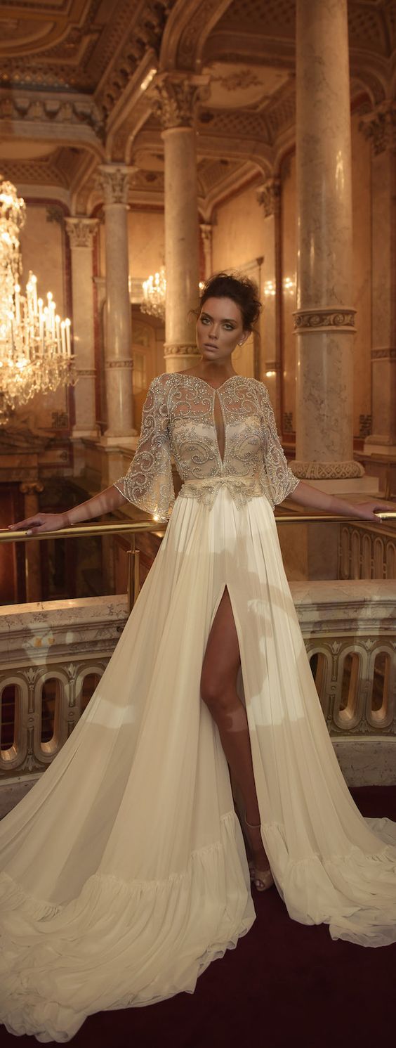 Ester Haute Couture Fall 2016 Long Sleeved Wedding Dress