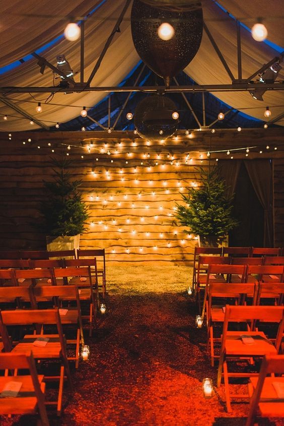 Light Backdrop Terrain Winter Wedding