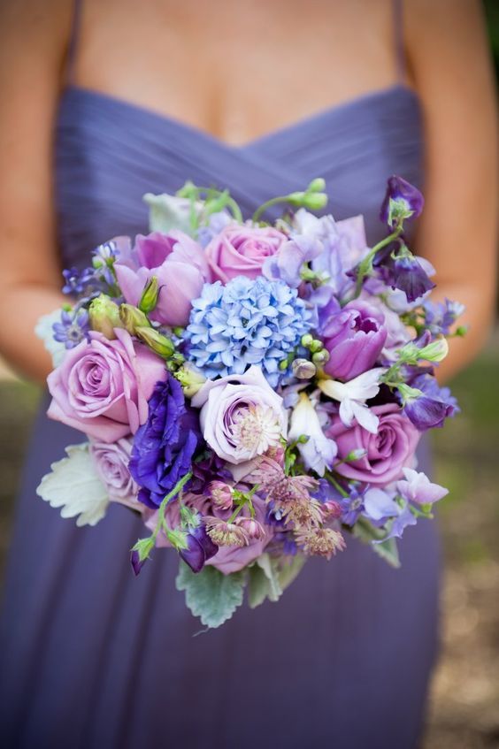 Purple wedding bouquet idea via Jenny Demarco