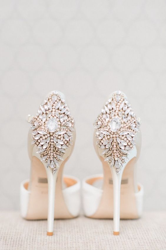 Stylish wedding shoes via Blush Wedding Photography