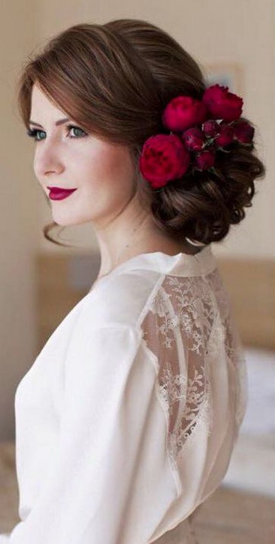 Wedding updo  hairstyle idea via Elstile