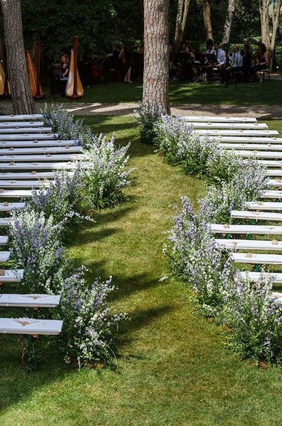 Woodland Wedding Aisle Decor Idea