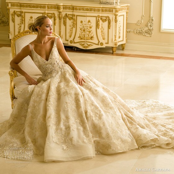 V-neck ball gown from Stella York