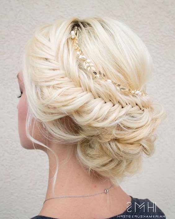 braided wedding hairstyle updo  via Hair & Makeup by Steph