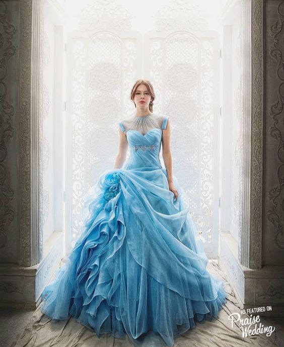 fairytale princess blue gown