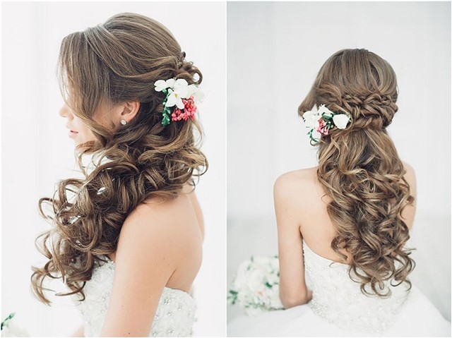 ❤️ 20 Creative Half Up Half Down Wedding Hairstyles - Hi Miss Puff