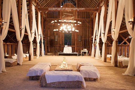 inside barn wedding reception ideas