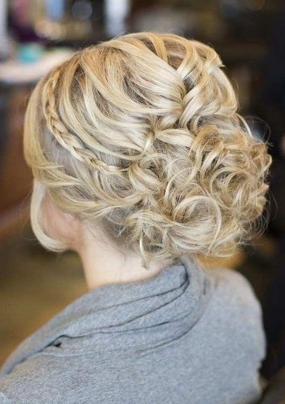 loose messy updo wedding hairstyle