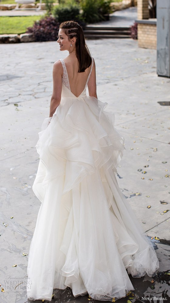 noya bridal 2016 sleeveless straps vneck aline ball gown wedding dress