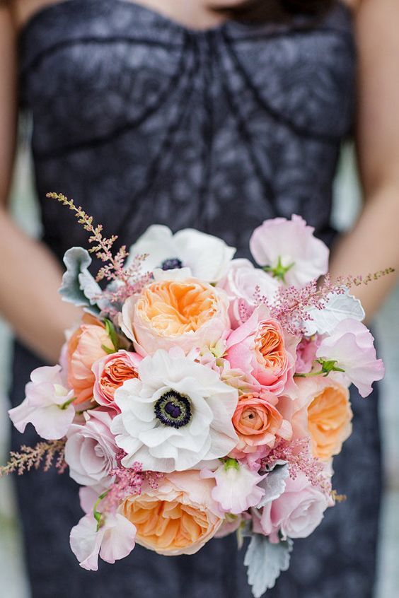 prettiest anemone filled wedding bouquets