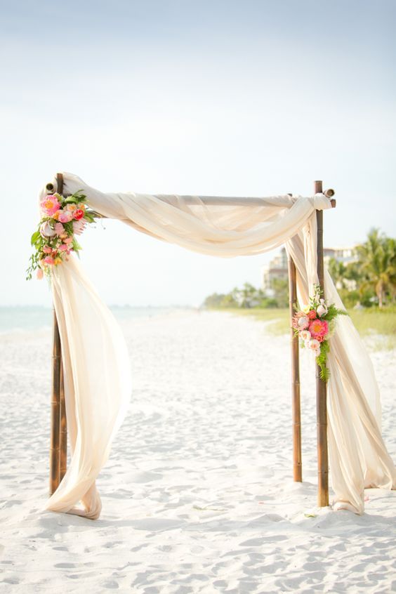 simple beach wedding arch
