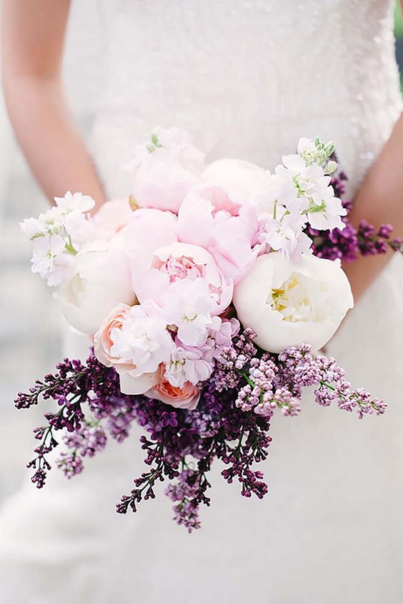 soft pink wedding bouquets via stephanie pool