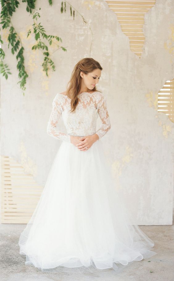 stunning long sleeve wedding dresses