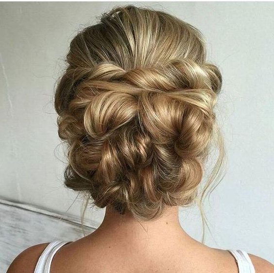 twited wedding updo hairstyle for long hair