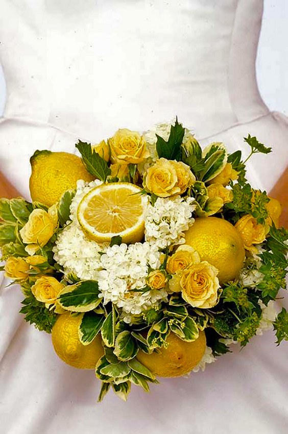yellow lime wedding bouquets via tami melissa photography