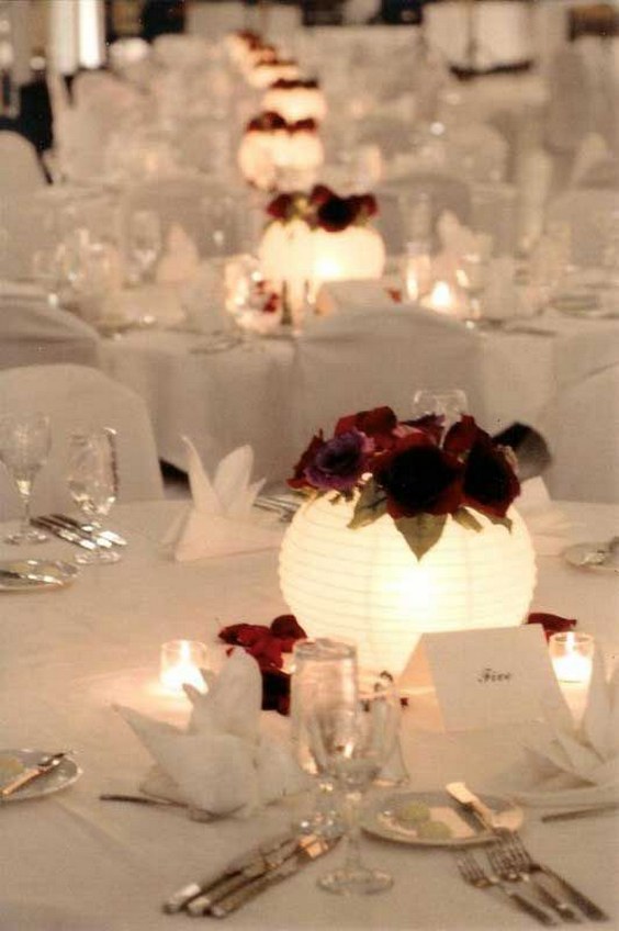 DIY Paper Lantern Wedding Centerpieces