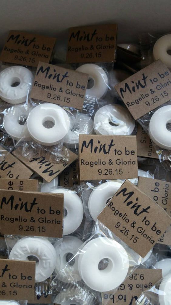 Mint to be wedding favors