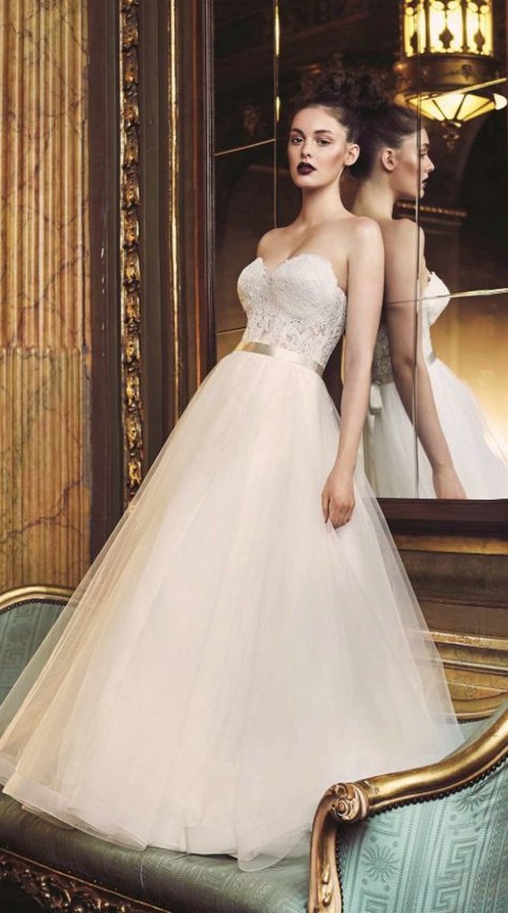 Paloma Blanca Strapless Sweetheart Wedding Dress