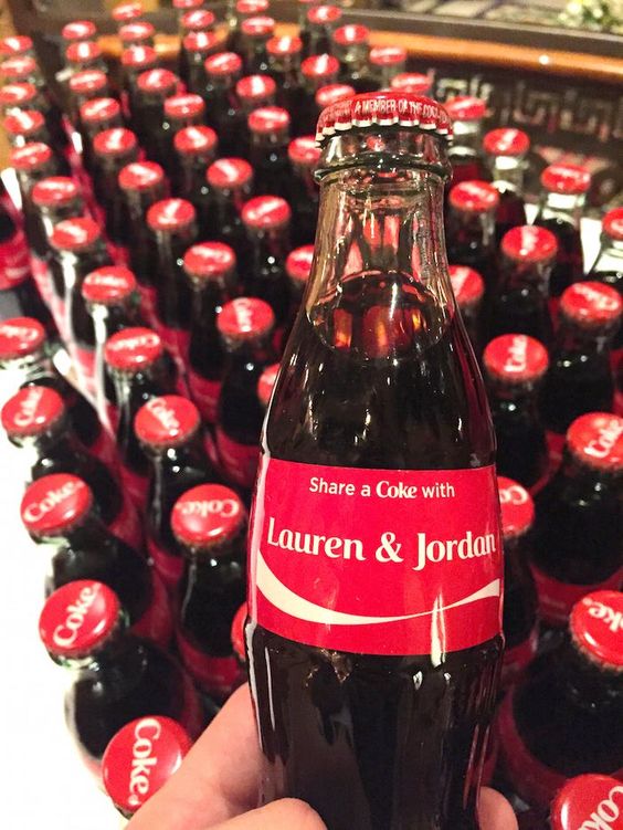 Personalized coke bottles