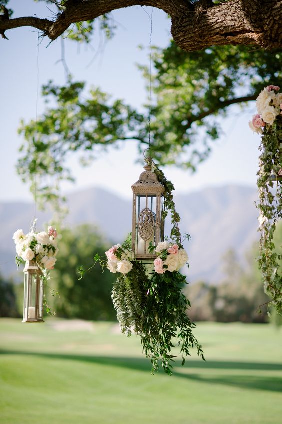 Victorian Floral Lanterns Wedding Decor Ideas