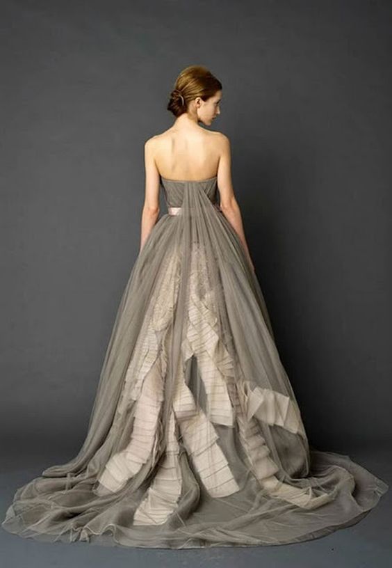 grey bridal gowns