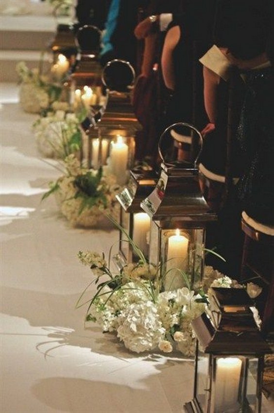 lantern wedding aisle ideas