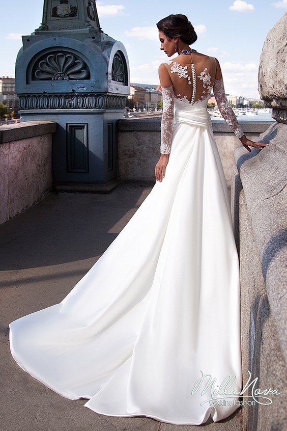 milla nova 2016 long sleeves wedding dress debora